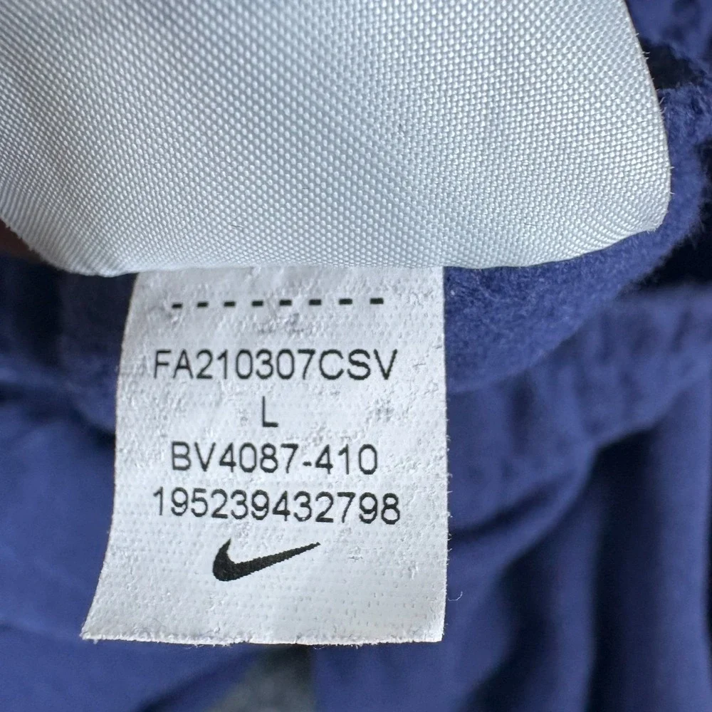 Nike Sportswear Pants Womens 32x27 Midnight Navy Fleece Lined Cotton‎ Drawstring